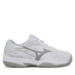 Buty do tenisa Mizuno. Białe buty treningowe Mizuno, bez wzorów, bez zapięcia, tenisowe. Za 269.99 zł.