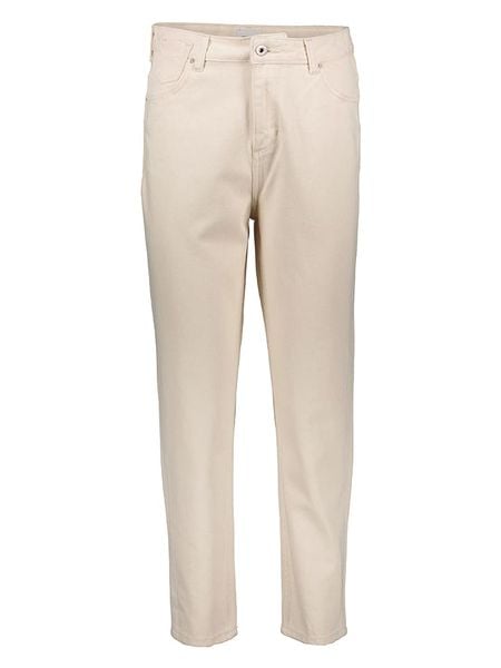 Mustang Dżinsy "Charlotte" - Tapered fit - w kolorze kremowym rozmiar: W29/L34. Brązowe jeansy Mustang, l, z aplikacjami, klasyczne, z podwyższonym stanem. Za 105.14 zł.