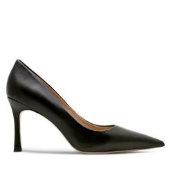 Szpilki Eva Minge. Czarne szpilki Eva Minge, bez wzorów, bez obcasa, na szpilce, bez zapięcia. Za 399.00 zł.