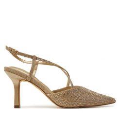 Sandały Menbur. Żółte sandały Menbur, bez wzorów, bez obcasa, na szpilce, bez zapięcia. Za 399.99 zł.