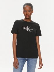 Calvin Klein Jeans T-Shirt Diffused Monologo J20J223264 Czarny Regular Fit. Czarne t-shirty Calvin Klein Jeans, s, bez wzorów, z bawełny, bez kołnierzyka, bez ramiączek. Za 149.99 zł.