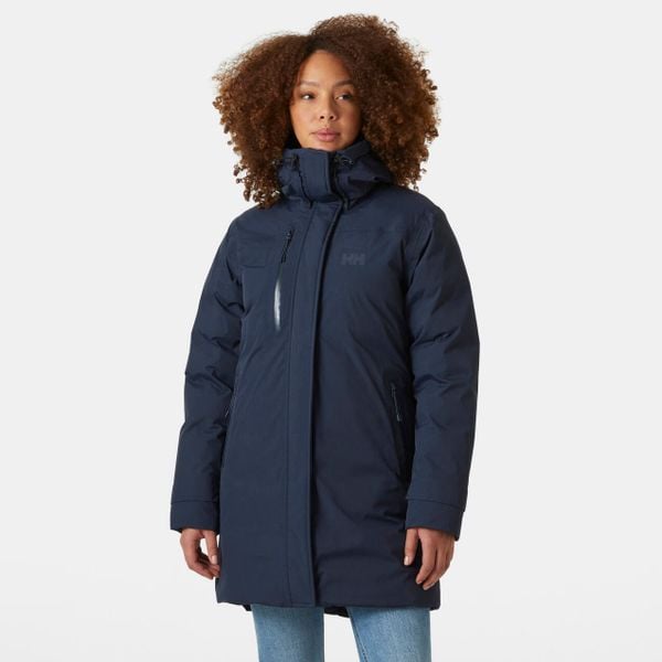Parka dla kobiet Helly Hansen Adore. Niebieskie płaszcze Helly Hansen, na zimę, bez wzorów, bez kaptura. W wyprzedaży za 1,429.50 zł.