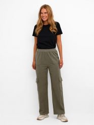 Kaffe Spodnie materiałowe Naya 10508358 Zielony Regular Fit. Zielone spodnie materiałowe Kaffe, bez wzorów, z bawełny. Za 99.99 zł.