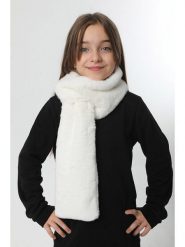 Lucky Bees Szal w kolorze białym - 106 x 15 cm rozmiar: onesize. Białe szaliki i kominy Lucky Bees, bez wzorów, z futra. Za 74.28 zł.