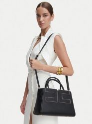 Elisabetta Franchi Torebka BS-06A-66E2-V440 Czarny. Czarne torebki klasyczne Elisabetta Franchi, bez wzorów, ze skóry, bez dodatków. Za 1,879.00 zł.
