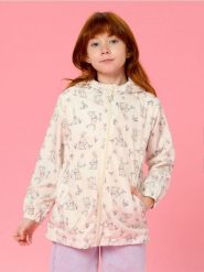 Płaszcz z kapturem ze wzorem - kremowy. Białe płaszcze Sinsay, l, bez wzorów, z kapturem. Za 35.99 zł.