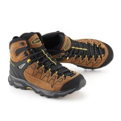 Buty turystyczne skórzane unisex Alpine Pro Vete. Brązowe buty trekkingowe Alpine Pro, bez zapięcia. W wyprzedaży za 549.00 zł.