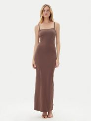 Guess Sukienka codzienna O5GK00 KCDE0 Brązowy Bodycon Fit. Brązowe sukienki Guess, na co dzień, xs, z aplikacjami, z syntetyku, bez kołnierzyka, bez ramiączek, bodycon. Za 279.99 zł.