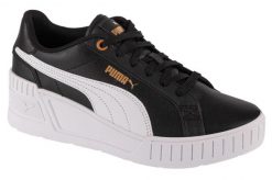 Buty sportowe Sneakersy damskie, Karmen Wedge. Czarne buty treningowe Puma, bez wzorów, z materiału, przed kostkę, bez zapięcia, trekkingowe. Za 199.99 zł.