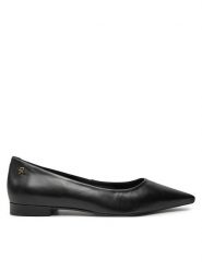 Tommy Hilfiger Baleriny Th Pointy Ballerina FW0FW08291 Czarny. Czarne baleriny Tommy Hilfiger, bez wzorów, ze skóry, bez obcasa, bez zapięcia. Za 499.99 zł.
