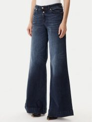 Versace Jeans Couture Jeansy 79HAB561 CDWAB Granatowy Wide Leg. Niebieskie jeansy Versace Jeans Couture, bez wzorów, z bawełny. Za 889.99 zł.