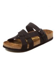 Comfortfusse Skórzane klapki w kolorze czarnym rozmiar: 37. Czarne klapki Comfortfüße, bez wzorów, klasyczne, z otwartym noskiem, bez obcasa, bez zapięcia. Za 190.06 zł.
