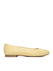 Lasocki Baleriny CEO-RST-ARABELLA-06 Żółty. Żółte baleriny Lasocki, bez wzorów, ze skóry, bez obcasa, bez zapięcia. Za 149.99 zł.