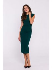 Stylove Sukienka w kolorze ciemnozielonym rozmiar: L. Zielone sukienki Stylove, l, bez wzorów, bez kołnierzyka, bez ramiączek, midi. Za 212.30 zł.