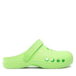 Klapki Dry Walker. Zielone klapki Dry Walker, bez wzorów, bez obcasa, bez zapięcia. Za 79.99 zł.