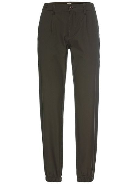 Camel Active Spodnie w kolorze ciemnobrązowym rozmiar: W32/L30. Brązowe spodnie materiałowe Camel Active, bez wzorów, z materiału, z podwyższonym stanem. Za 201.08 zł.