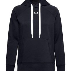 Damska Bluza Z Kapturem Rival Fleece Hoodie. Szare bluzy Under Armour, xl, bez wzorów, bez ramiączek, z kapturem. Za 345.99 zł.