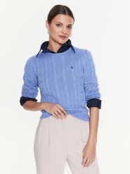 Polo Ralph Lauren Sweter 211891640003 Niebieski Regular Fit. Niebieskie swetry Polo Ralph Lauren, xs, bez wzorów, z bawełny, bez ramiączek. Za 539.99 zł.