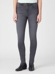 Wrangler Dżinsy "Ashes" - Skinny fit - w kolorze szarym rozmiar: W29/L30. Szare jeansy Wrangler, l, z aplikacjami, z bawełny, klasyczne, z podwyższonym stanem. Za 167.28 zł.