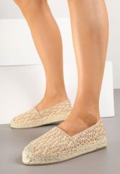 Beżowe Espadryle z Ozdobną Plecionką Nimilithae. Brązowe espadryle Born2be, bez wzorów, z jeansu, eleganckie, bez obcasa, na płaskiej podeszwie. W wyprzedaży za 72.24 zł.