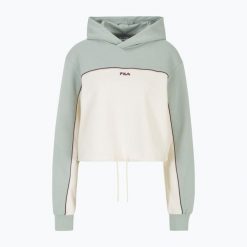 Bluza damska FILA Laagna Blocked Hoody. Zielone bluzy bez kaptura Fila, bez wzorów, bez kaptura. Za 199.99 zł.