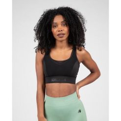 Riley High Support Biustonosz sportowy - Czarny. Czarne biustonosze sportowe GORILLA WEAR, bez wzorów, do biegania. Za 254.00 zł.
