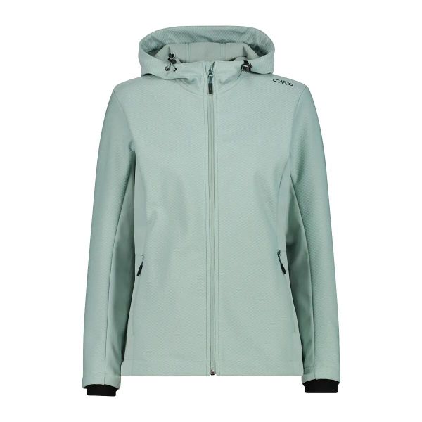Kurtka damska softshell z kapturem CMP Honeycomb. Niebieskie kurtki CMP, l, bez wzorów, z dzianiny, z kapturem. Za 349.50 zł.