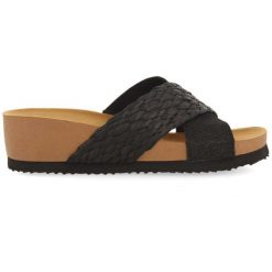 Obuwie damskie Gioseppo GOULDS Black (71365-P-Black). Czarne buty treningowe Gioseppo, bez wzorów, z materiału, bez zapięcia, trekkingowe. Za 169.00 zł.