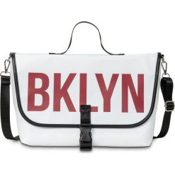 Torebka na ramię z nadrukiem bonprix biało-kasztanowo-czarny. Torebki klasyczne marki DOMYOS. Za 49.99 zł.