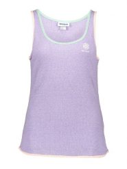 Reebok Top w kolorze fioletowym rozmiar: M. Różowe topy sportowe Reebok, m, bez wzorów, prążkowane, outdoorowe. Za 61.95 zł.