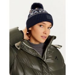 Czapka Napapijri. Niebieskie czapki zimowe Napapijri, bez wzorów. Za 249.99 zł.
