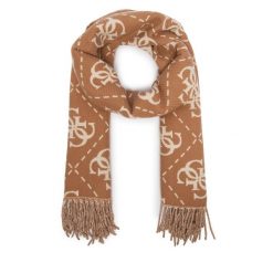 Szalik Guess. Brązowe szaliki i kominy Guess, z aplikacjami. Za 234.99 zł.