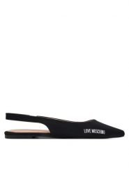 LOVE MOSCHINO Baleriny JA11021G0MIM0000 Czarny. Czarne baleriny Love Moschino, bez wzorów, z materiału, bez obcasa, bez zapięcia. Za 399.99 zł.