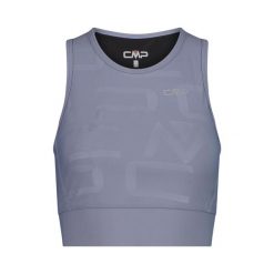 Damski tank top CMP. Szare topy CMP, bez wzorów, sportowe, bez kołnierzyka, bez ramiączek. W wyprzedaży za 136.00 zł.