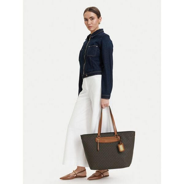 Torebka MICHAEL Michael Kors. Brązowe shopper bag MICHAEL Michael Kors, bez wzorów, bez dodatków. Za 1,356.99 zł.
