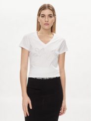 Liu Jo T-Shirt MA4337 JS923 Écru Regular Fit. T-shirty Liu Jo, xs, bez wzorów, z bawełny, bez kołnierzyka, bez ramiączek. Za 159.99 zł.