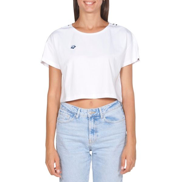 Koszulka damska Arena Corrine. Białe t-shirty sportowe Arena, bez wzorów, bez ramiączek, do pływania. Za 201.00 zł.