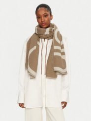 Calvin Klein Szal K60K612879 Beżowy. Brązowe szaliki i kominy Calvin Klein, bez wzorów, z bawełny. Za 219.99 zł.