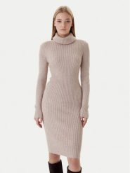 ONLY Sukienka dzianinowa Nellie 15363533 Beżowy Regular Fit. Brązowe sukienki ONLY, m, bez wzorów, z dzianiny, bez kołnierzyka, bez ramiączek. Za 169.99 zł.