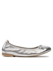Caprice Baleriny 9-22108-42 Srebrny. Szare baleriny Caprice, bez wzorów, ze skóry, bez obcasa, bez zapięcia. Za 190.99 zł.