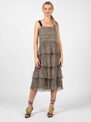 Pinko Sukienka "Preferire" | 1N13D2 Y89X | Preferire | Kobieta | Czarny, Biały, Beżowy. Białe sukienki Pinko, bez wzorów, z tkaniny, bez kołnierzyka, bez ramiączek, midi, dopasowane. W wyprzedaży za 389.00 zł.