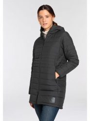 Jack Wolfskin Płaszcz pikowany "Lubeena" w kolorze czarnym rozmiar: 48. Czarne płaszcze Jack Wolfskin, bez wzorów, z materiału, bez kaptura. Za 435.87 zł.