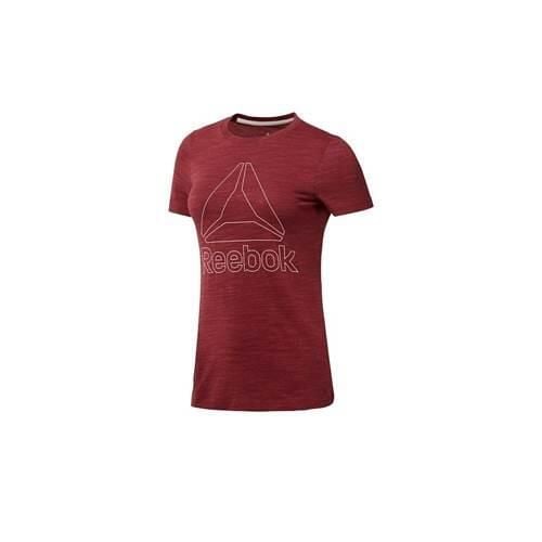 Koszulka sportowa damska Reebok EL Marble Logo Tee. Czerwone t-shirty sportowe Reebok, bez wzorów, bez ramiączek. Za 126.00 zł.