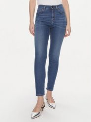 Weekend Max Mara Jeansy Eufrate 2415181051 Granatowy Slim Fit. Niebieskie jeansy Weekend Max Mara, bez wzorów, z bawełny. Za 409.99 zł.