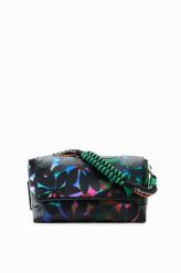 Desigual torebka kolor czarny. Czarne listonoszki Desigual, bez wzorów, bez dodatków. Za 379.99 zł.
