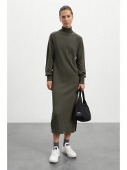 Ecoalf Sukienka dzianinowa w kolorze khaki rozmiar: M. Brązowe sukienki Ecoalf, na co dzień, m, bez wzorów, z dzianiny, bez kołnierzyka, bez ramiączek, maxi, proste. Za 252.94 zł.