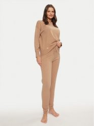 Selmark Piżama P9873 Beżowy Relaxed Fit. Brązowe piżamy Selmark, xl, bez wzorów, z syntetyku, bez kołnierzyka, bez ramiączek. Za 289.99 zł.