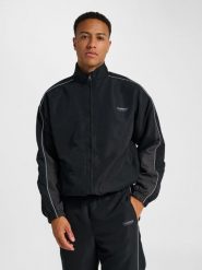 Kurtka z dresu Hummel. Czarne kurtki Hummel, xl, bez wzorów, z dresówki, bez kaptura. Za 225.00 zł.