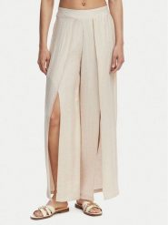Ysabel Mora Spodnie materiałowe 86272 Beżowy jasny Wide Leg. Brązowe spodnie materiałowe ysabel mora, bez wzorów, z materiału. Za 289.99 zł.