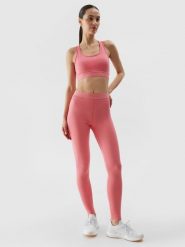 4F Legginsy treningowe z materiału z recyklingu damskie - pomarańczowe XS. Brązowe legginsy 4f, bez wzorów, z dzianiny, sportowe. W wyprzedaży za 69.99 zł.